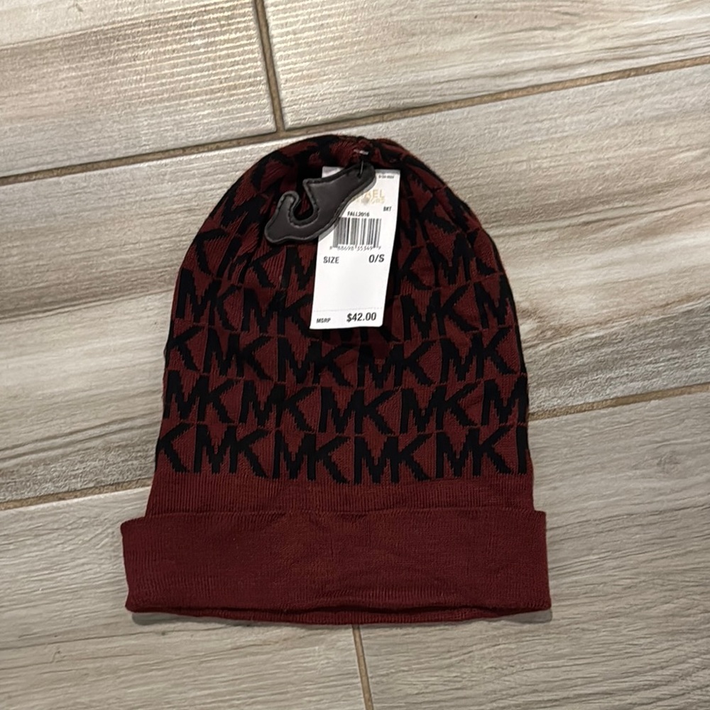 Michael Kors womens maroon Beanie